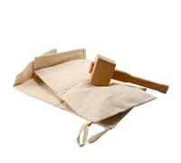 2pcs Ice Crush Bag Lewis Bag Borsa di tela Borsa di ghiaccio riutilizzabile Borsa di tela con martello di legno per estate Bartender Kit & Bar Strumenti Accessori da cucina