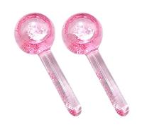2PCS Ice Roller Globes Massaggiatore Facciale Freddo e Caldo in Vetro Cristallo per Lenire il Rossore Rimuovere le Rughe Strumento di Cura della Bellezza