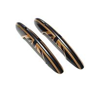 2PCS In Set La Bandiera Nera Copertura Della Maniglia Della Porta Adesivo Trim/Fit for MINI Cooper S JCW F56 F57 auto-Styling Parti Esterne Accessori(Gold Jack,With only Light)