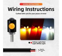 2Pcs Indicatori Di Direzione Per Moto Con Lampada Luce Targa Laterale
