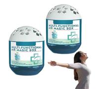 2Pcs Indoor Air Purification Dust Removal magic Box,120 g Plant Extract Formula Air Purifier,Dust and Odor Removal,Long-Lasting Freshness,for Home,Bedroom,Office,Closet,Pet Area (blue)