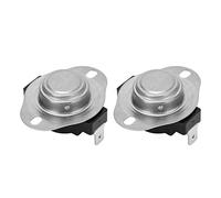 2PCS Interruttore di temperatura a disco a scatto Termostato in plastica bimetallica 25A per distributore di acqua motore, Termostato a disco a scatto bimetallico (110℃)