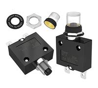 2PCS Interruttore termico 20 Amp Pulsante di ripristino manuale protezione da sovraccarico con copertura impermeabile for generatore RV