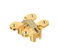 2pcs Invisible Concealed Cross Hinges Wooden Doors, Zinc Alloy, 43 x36x12mm