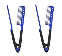 2PCS Ispessito Forma V Dritto Pettine, 24,5 * 4,6 * 1,5cm ABS Pettine Lisciante Per Capelli, Stabile E Antiscivolo, In Di Ridurre L'esposizione Al Calore E Facilitare Il Controllo Dello Styling