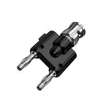 2PCS Jack maschio BNC a doppio connettore adattatore RF a banana maschio da 4 mm for oscilloscopio Q.20021