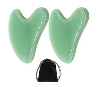 2pcs Jade Gua Sha, Jade Gua Sha, strumenti per massaggio del viso, strumenti per il massaggio del corpo per il rilassamento muscolare e alleviare la tensione muscolare.
