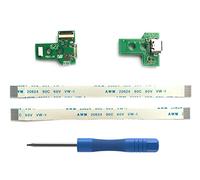 2PCs JDS-030 Replacement Scheda di ricarica Micro USB per PS4 Controller, Porta di ricarica Connettore Adattatore, Presa triangolare, Batteria al litio modulo di caricatore per PlayStation DualShock