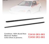2PCS L&R Side Door Window Belt Trim Molding Per Honda Civic EG6 EG4 3D 92-95 H0