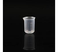 2PCS Labasics Set di Bicchieri, Bicchieri di Griffin Graduati in Plastica Borosilicata a Forma Bassa Cilindro Graduato Bottiglie di Brocca da Laboratorio Strumenti per Laboratorio 50ml