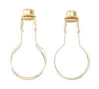 2Pcs Lamp Shade Harp Holder Adapter Kit - Clip On Lampshade Light Bulb with Shade Attaching Finials Support for Table Lamp Floor Lamp (Gold)