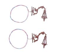 2pcs Lampada Da Parete In Miniatura Modello Con Luce LED Forniture Artigianali Portatile Per Tavolo Di Sabbia E Case Delle Bambole Display Soluzione Decorazione Paes