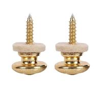 2PCS Lana di Rame Cinghia di Chitarra Blocco Pioli di Bloccaggio Spilli a Forma di Fungo Pulsante Fine for Acustica Classica Basso Elettrico Ukulele(Gold)