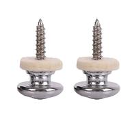 2PCS Lana di Rame Cinghia di Chitarra Blocco Pioli di Bloccaggio Spilli a Forma di Fungo Pulsante Fine for Acustica Classica Basso Elettrico Ukulele(Silver)