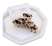 2pcs Large Accetate Leopard Print Hairpins