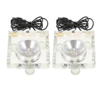 2Pcs LED Base for Glass Art Sphere Holder Multi Color USB Lighted Display Stand