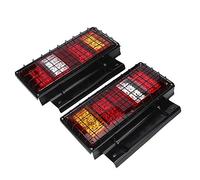 2Pcs LED Fanale Posteriore per Rimorchio per Camion Kit Barra 32 LED Impermeabile Indicatore di Direzione per Coda Luce di Retromarcia Luce di Retromarcia con Protezione in Rete di Ferro 12V per Camio
