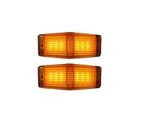 2Pcs LED Marker Lights Front Double Burner Indicator LampFor Man Truck Lorry Front Grill Light B