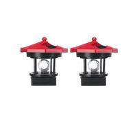 2Pcs Led Solar Powered Lighthouse Solar Lights Fire Tower Guide Outdoor Decor Lamp