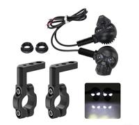 2PCS LED Teschio per moto Impermeabile Segnalatore 2PCS LED Teschio