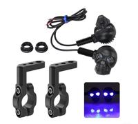 2PCS LED Teschio per moto Impermeabile Segnalatore 2PCS LED Teschio