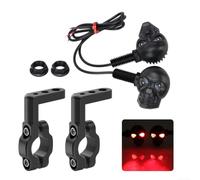 2PCS LED Teschio per moto Impermeabile Segnalatore 2PCS LED Teschio