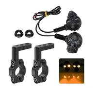 2PCS LED Teschio per moto Impermeabile Segnalatore 2PCS LED Teschio