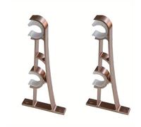 2PCS Lega di Alluminio Bastone Tende Staffa Supporto a Muro Robusto Durevole