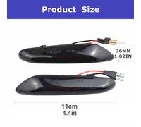 2PCS Lenti Fumè Flusso LED Freccia For-Bmw 2008-2013 E60-61 E90-91 E81-82 E88
