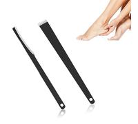 2pcs Lima del piede - Professionale set di coltelli da pedicure rimuovere i Calli di pelle Morta Pelle Dura Rimozione - Raschietto per piedi in Acciaio Inossidabile Cura dei Piedi Tools per Calli Nero