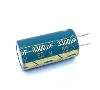 2pcs/lot 50V high frequency low impedance 50V 3300UF aluminum electrolytic capacitor size 18 * 35 3300UF50V 20% Capacitance Meters