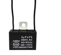 2pcs/lot CBB61 2UF 400V fan capacitor MQXFCZUX