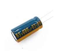 2pcs/lot High Frequency Low Impedance 63v 680UF Aluminum Electrolytic Capacitor Size 13 * 20 680UF 20% AUOQKQUT
