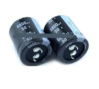2Pcs/Lot NCC 6800uF 50V 50V6800uF 22X50 25X40/45/50 30x30/35/40 35x30 Snap-in PSU Amplifier Capacitor EKFBQBGW(50V6800uF 25x50 2Pcs)