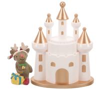 2pcs Lovely Christmas Castle adorabile adorabile desktop ornamenti per Natale