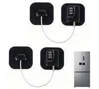 2Pcs Lucchetto Frigorifero con Combinazione Codice, Blocca Cassetti Sicurezza Bambini Senza Forare, Limitatore Chiusura Apertura Finestra Nero, Ferma Guardaroba per Frigorifero, Lavatrice, Mobile