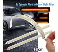 2pcs Luce Auto Striscia LED 18cm Esterno Impermeabile Ambra SX + Destro Super