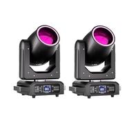 2PCS Luce Beam a Teste Mobili da 200W, Luce da Palco a LED RGB con 18 Prismi 7+1 Colori 11+1 Motivi d-mx512 Controllo Audio per Club Feste Concerti Discoteche DJ Natale