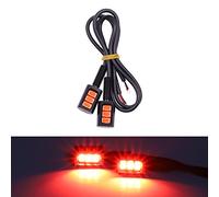 2PCS Luce Targa Moto LED Rosso,Universale Luci Targa Veicolo 12V 3LED Luce Targa Lampada Vite Bullone Luce per Auto Moto con Vite da 10 MM