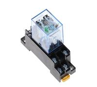 2PCS LY2NJ HH62P Mini Relè Elettromagnetico Elettronico 10A 8PIN Bobina DPDT DC12V,24V AC110V 220V Con Base PTF08A(AC220V)