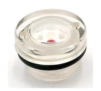 2pcs M42x1.5 Metric Male Oil Level Sight Glass Window round Head For Air Compressor Gearbox