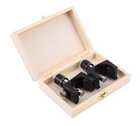 2PCS Magnetic Planer Setting Jig Setter Toolkit, Micro Adjustable, Fits Most s, Stabilizes Knife for Easy Reset, Plastic Metal Material, Includes Wood Box