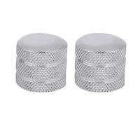 2pcs Manopole A Cupola Per Basso Chitarra Di Controllo Tono Tono Argento Potenziometro In Metallo
