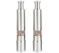 2PCS Manuale Sale e Pepe Smerigliatrice Set Acciaio Inox Premere il Pulsante