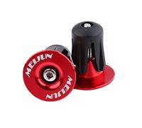 2PCS Manubrio della bicicletta Ends Parti della bici Lega di alluminio MTB Manubrio della bici Manopole Tappi Tappi per accessori per biciclette(Rosso)