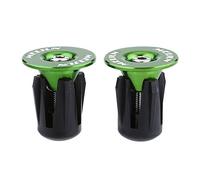 2PCS Manubrio della bicicletta Ends Parti della bici Lega di alluminio MTB Manubrio della bici Manopole Tappi Tappi per accessori per biciclette(verde)