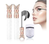 2Pcs Mascara Waterproof - 2025 New Volume and Curl Mascara - Fine Brush Black Mascaras - Enhances Natural Lashes with Dramatic Volume and Length