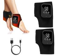 2Pcs Massaggiatore per Piedi, Dispositivo Wireless per il Massaggio dei Piedi Con 5 Modalità di Terapia del Calore e 3 Modalità di con Vibrazione, per Corsa e Rilassamento Muscolare Dopo L'attivi