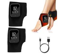 2Pcs Massaggiatore per Piedi, Dispositivo Wireless per il Massaggio dei Piedi Con 5 Modalità di Terapia del Calore e 3 Modalità di con Vibrazione, per Corsa e Rilassamento Muscolare Dopo L'attivi