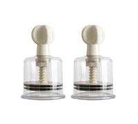 2PCS massaggiatori per Ventose in Silicone, Correttore Per Capezzoli Massaggiatore Portatile Massaggiatore per Mamma Donne (XL(6.4cm))